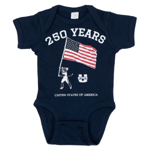 2026 Infant U-State Patriotic Big Blue Onesie